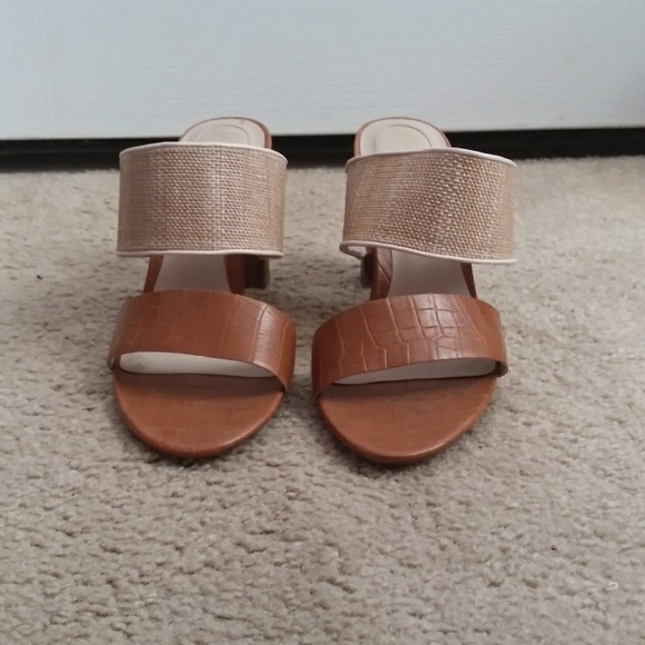 Nickels Brown and Cream Heels Size 8 - Picture 3 of 8